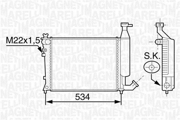 MAGNETI MARELLI Radiaator,mootorijahutus 350213117700